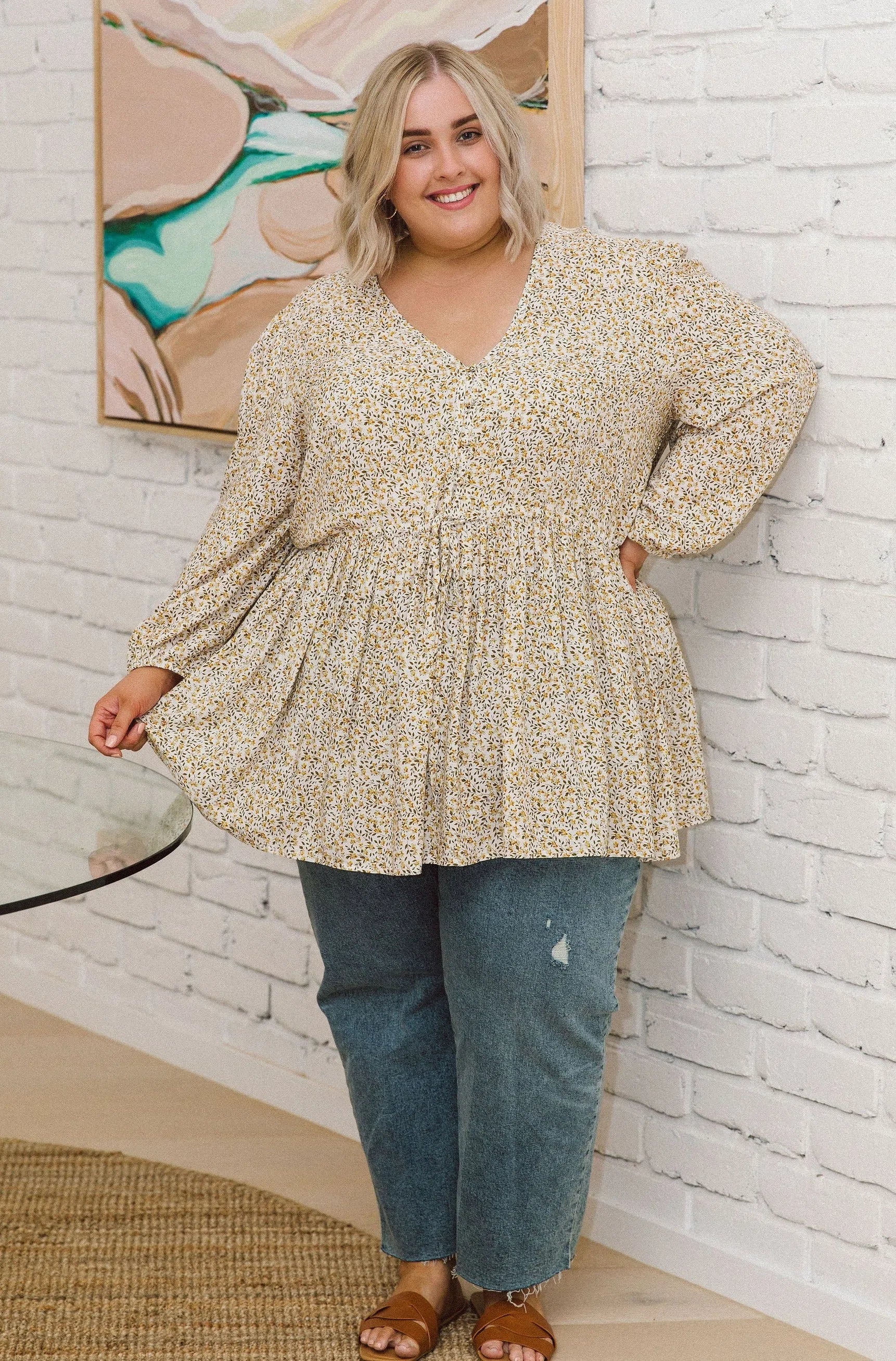 Plus Size V-Neck Top - Embrace Chic Style with Isla Top in White