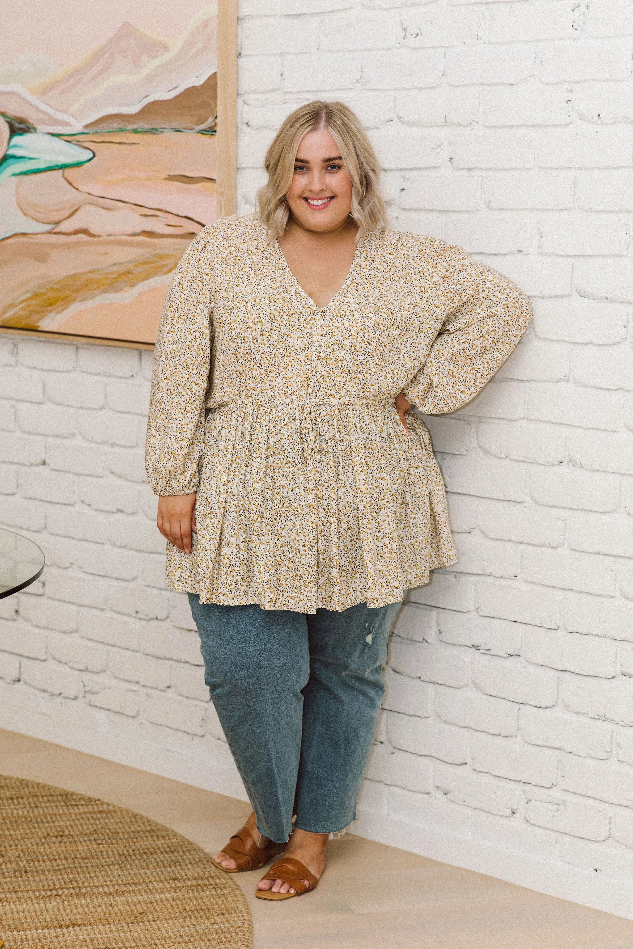 Plus Size V-Neck Top - Embrace Chic Style with Isla Top in White